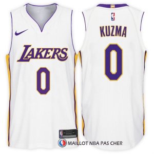 Maillot Authentique Los Angeles Lakers Kuzma 2017-18 0 Blanc