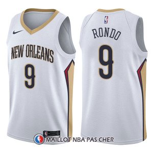 Maillot New Orleans Pelicans Rajon Rondo Association 9 2017-18 Blanc