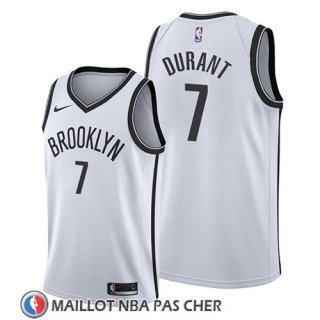 Maillot Brooklyn Nets Kevin Durant Association 2019 Blanc