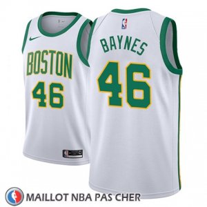 Maillot Boston Celtics Aron Baynes No 46 Ciudad 2018-19 Blanc