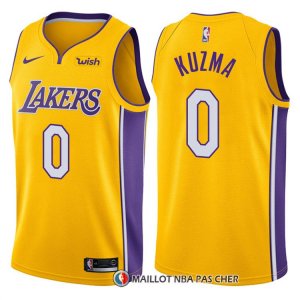 Maillot Authentique Los Angeles Lakers Kuzma 2017-18 0 Jaune