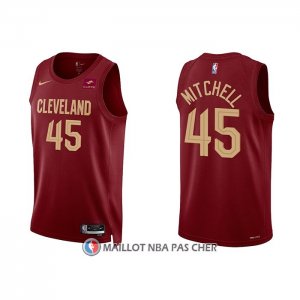Maillot Cleveland Cavaliers Donovan Mitchell NO 45 Icon 2022-23 Rouge