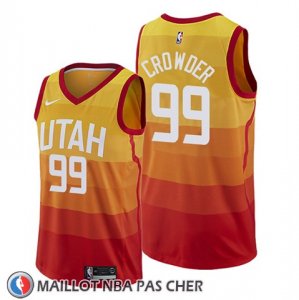 Maillot Utah Jazz Jae Crowder Ville Edition Orange
