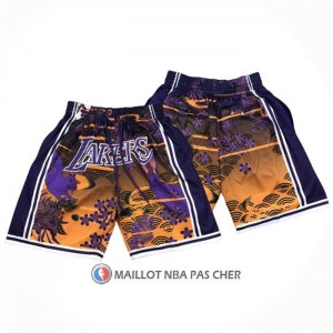 Short Los Angeles Lakers Lunar New Year Mitchell & Ness Just Don Jaune