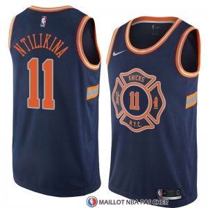 Maillot New York Knicks Frank Ntilikina Ville 2018 Bleu