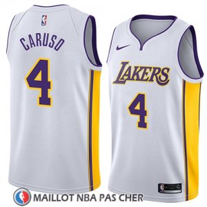 Maillot Los Angeles Lakers Alex Caruso No 4 Association 2018 Blanc