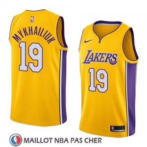 Maillot Los Angeles Lakers Sviatoslav Mykhailiuk No 19 Icon 2018 Jaune