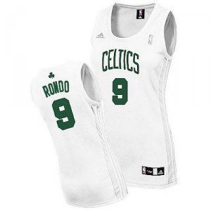 Maillot Femme de Rondo Boston Celtics #9 Blanc