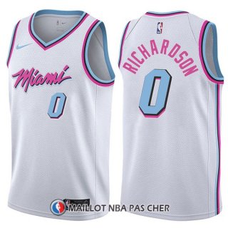 Maillot Miami Heat Josh Richardson Ciudad 0 2017-18 Blanc