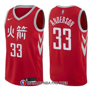 Maillot Houston Rockets Ryan Anderson Ciudad 33 2017-18 Rouge