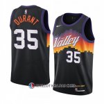 Maillot Phoenix Suns Kevin Durant NO 35 Ville 2020-21 Noir
