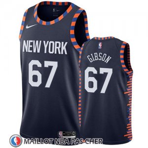 Maillot New York Knicks Knicks Taj Gibson Ville 2019 Bleu