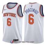 Maillot New York Knicks Kristaps Porzingis Association 6 2017-18 Blanc