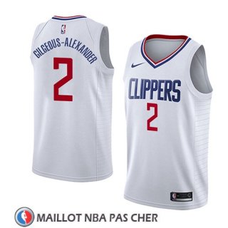 Maillot Los Angeles Clippers Shai Gilgeous-alexander No 2 Association 2018 Blanc