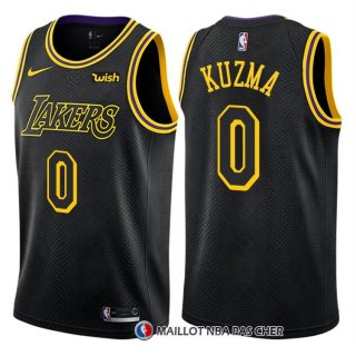 Maillot Los Angeles Lakers Kyle Kuzma Ville 0 Noir