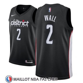 Maillot Washington Wizards John Wall No 2 Ciudad 2018-19 Noir