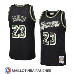 Maillot Los Angeles Lakers Lebron James Camuflaje Noir