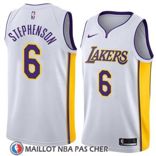 Maillot Los Angeles Lakers Lance Stephenson No 6 Association 2018 Blanc