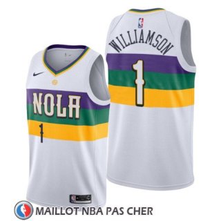 Maillot New Orleans Pelicans Zion Williamson Ciudad 2019-20 Blanc