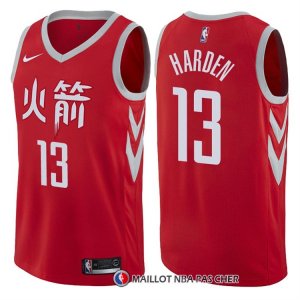 Maillot Houston Rockets James Harden City Edition 2017-18 13 Rouge