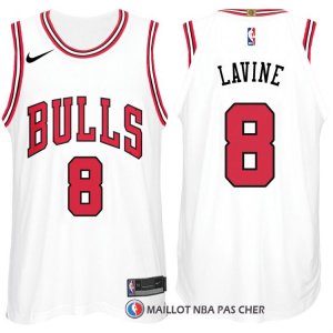 Maillot Authentique Chicago Bulls Lavine 2017-18 8 Blanc