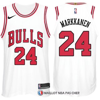 Maillot Authentique Chicago Bulls Markkanen 2017-18 24 Blanc