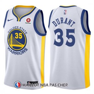 Maillot Golden State Warriors Kevin Durant 35 2017-18 Blanc