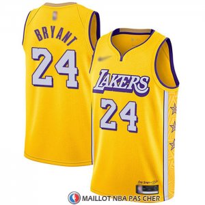 Maillot Los Angeles Lakers Kobe Bryant No 24 Ville 2019-20 Jaune