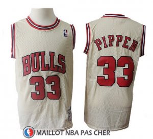 Maillot Bulls Scottie Pippen 33 Retro Crema