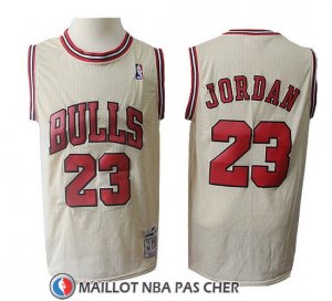 Maillot Bulls Michael Jordan 23 Retro Crema