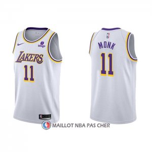 Maillot Los Angeles Lakers Malik Monk NO 11 Association 2021-22 Blanc