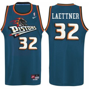 Maillot Retro Pistons Laettner 32 Bleu