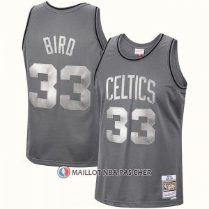 Maillot Boston Celtics Larry Bird NO 33 Mitchell & Ness 1985-86 Gris