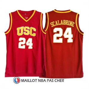 Maillot NCAA USC Scalabrine 24 Rouge