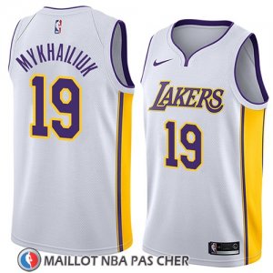 Maillot Los Angeles Lakers Sviatoslav Mykhailiuk Association 2018 Blanc