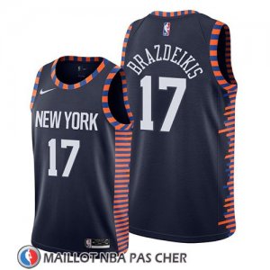 Maillot New York Knicks Iggy Brazdeikis Ville 2019 Bleu