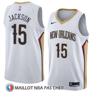 Maillot New Orleans Pelicans Frank Jackson No 15 Association 2018 Blanc