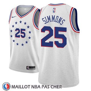 Maillot Philadelphia 76ers Ben Simmons No 25 Earned 2018-19 Gris