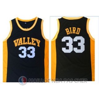Maillot NBA NCAA Ecole Secondaire Bird 33# Noir