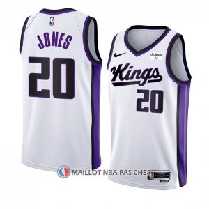 Maillot Sacramento Kings Colby Jones NO 20 Association 2023-24 Blanc