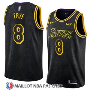 Maillot Los Angeles Lakers Channing Frye No 8 Ciudad 2018 Noir