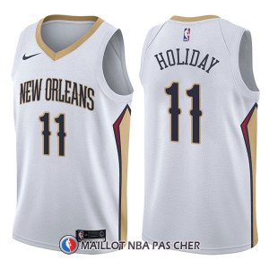 Maillot New Orleans Pelicans Jrue Holiday Association 11 2017-18 Blanc