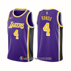 Maillot Los Angeles Lakers Rajon Rondo NO 4 Statement 2021-22 Volet