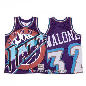 Maillot Utah Jazz Karl Malone Mitchell & Ness Big Face Volet