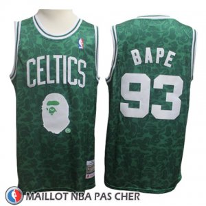 Maillot Boston Celtics Bape No 93 Hardwood Classic Vert