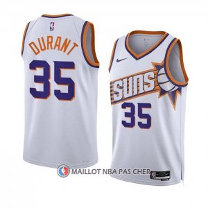 Maillot Phoenix Suns Kevin Durant NO 35 Association 2023-24 Blanc