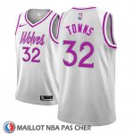 Maillot Minnesota Timberwolves Karl Anthony Towns No 32 Earned 2018-19 Gris