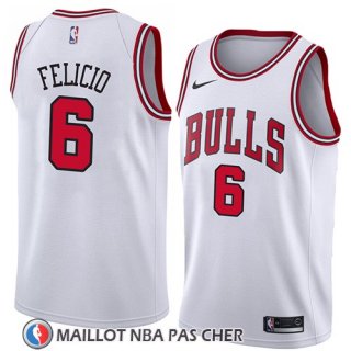 Maillot Chicago Bulls Cristiano Felicio No 6 Association 2018 Blanc