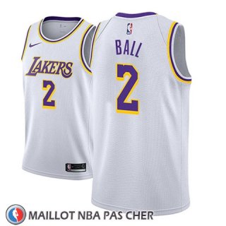 Maillot Los Angeles Lakers Lonzo Ball No 2 Association 2018-19 Blanc