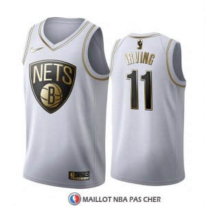 Maillot Golden Edition Brooklyn Nets Kyrie Irving Blanc